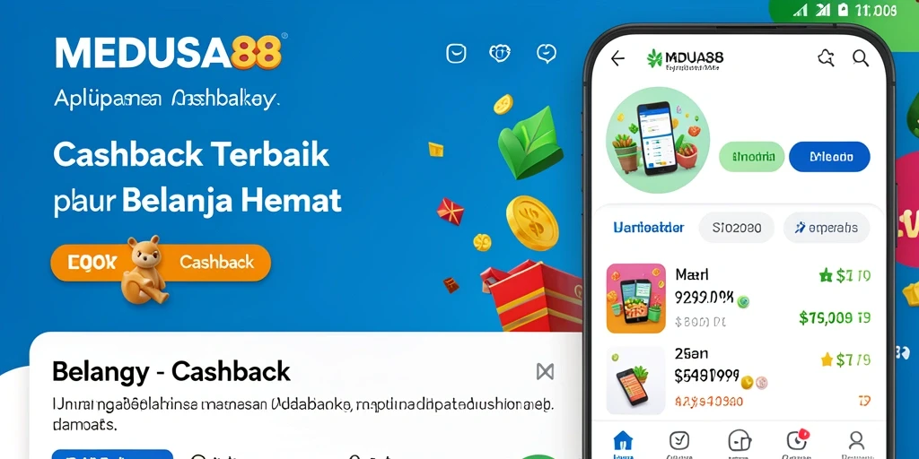 Tampilan antarmuka MEDUSA88 menampilkan penawaran Cashback yang menarik.