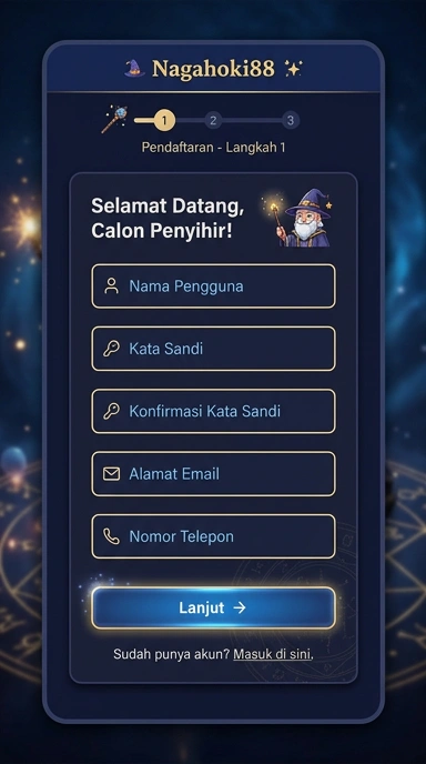 Tampilan halaman daftar nagahoki88